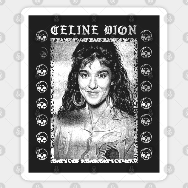 Celine Dion † Faded Style Punksthetic Fan Art Design Sticker by DankFutura